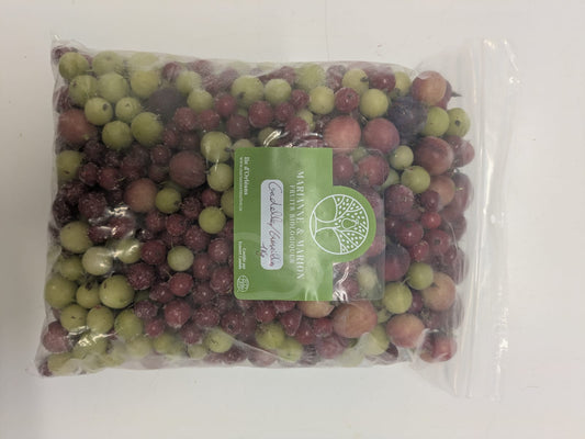 Mélange de groseilles et gadelles congelées